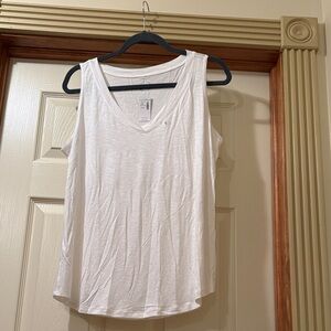 Elegant White V-Neck Tank Top